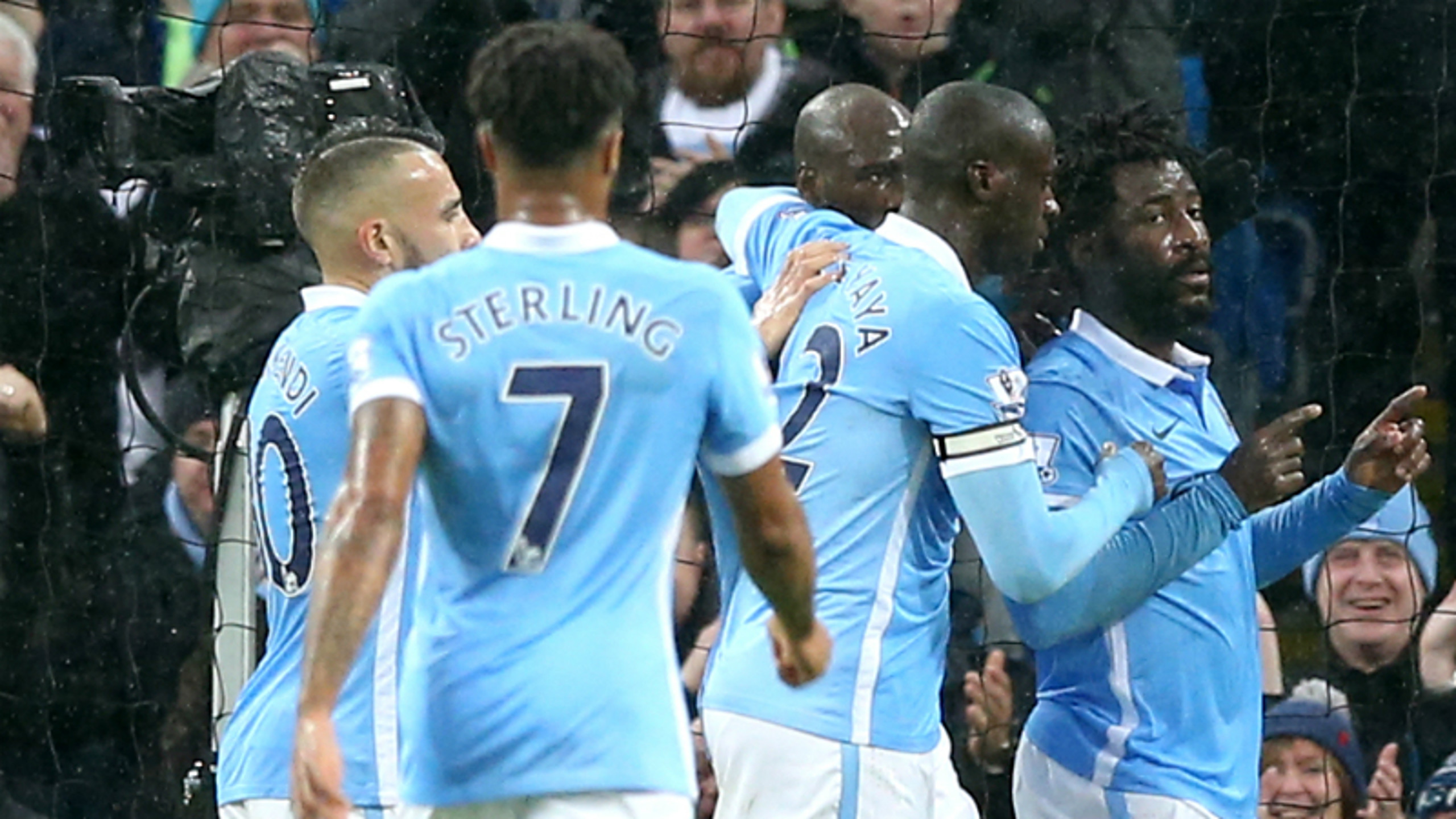 City celebrate Wilfried Bony's goal