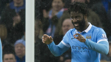 Wilfried Bony celebrates his goal