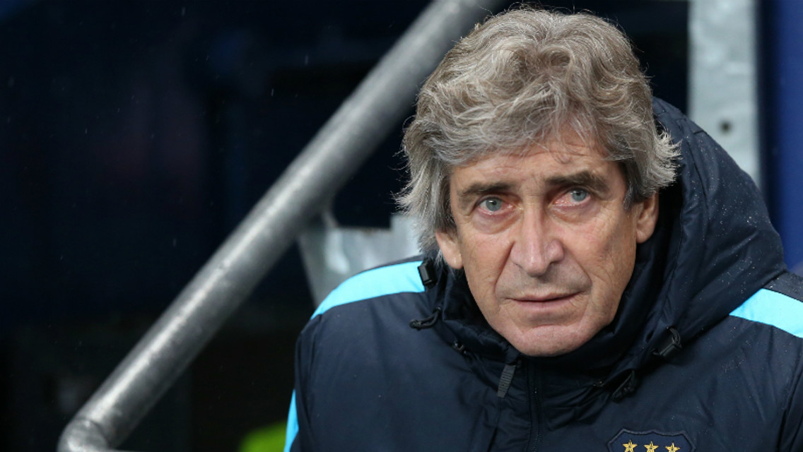 Manuel Pellegrini watches on from the technical area