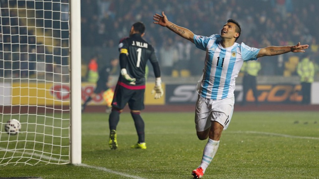 POWER SERGE: Aguero has a good record v Paraguay