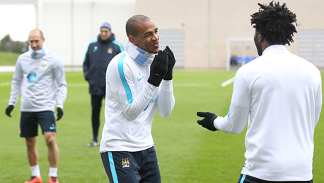 COME ON, MATE: Fernando pleads with Wilfried Bony