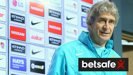 Manuel Pellegrini addresses the media