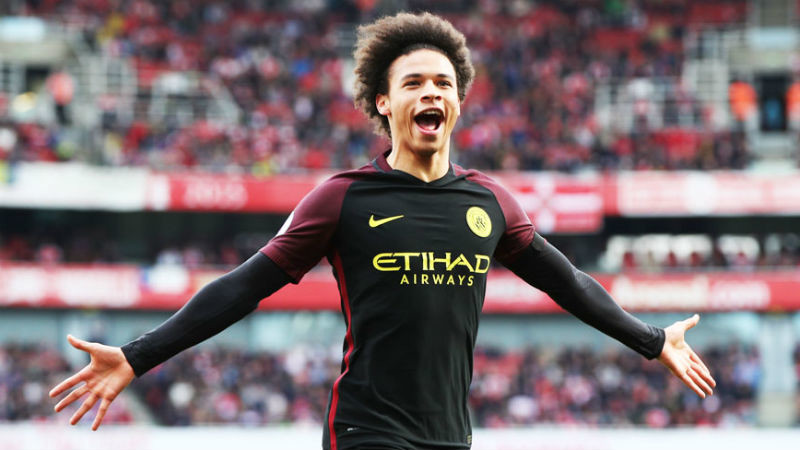 Leroy Sane celebrates