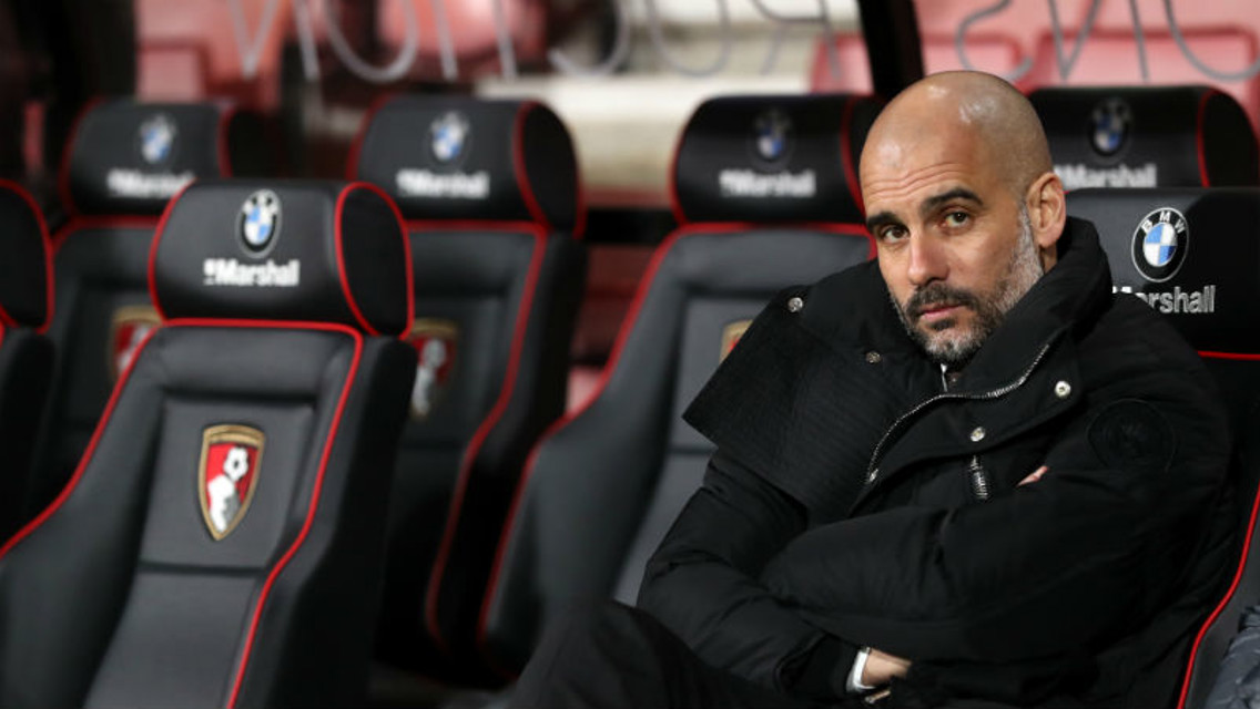 Pep at the Vitality Stadium
