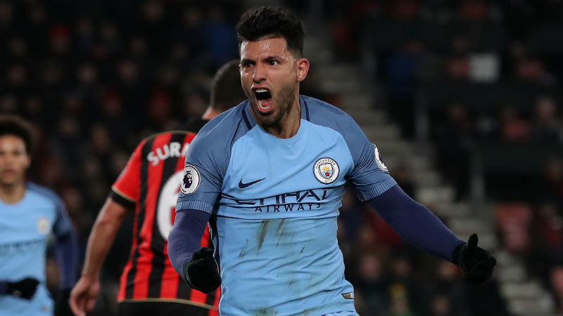Aguero celebrates