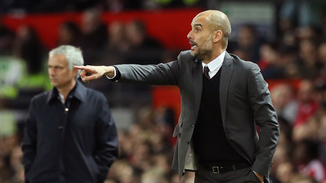 Pep Guardiola on the touchline 