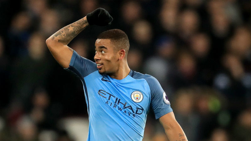 Gabriel Jesus celebrates