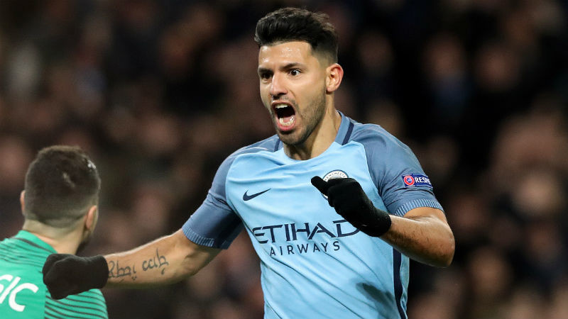 Aguero celebrates