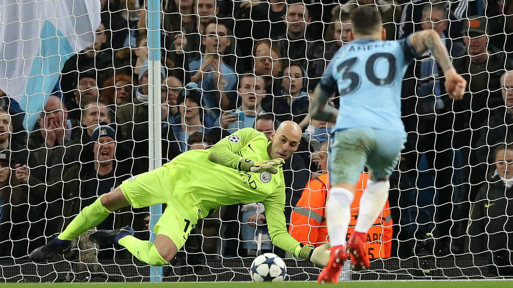 SAVE: Caballero saves Falcao's penalty