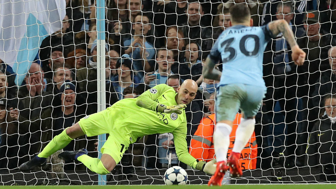 SAVE: Caballero saves Falcao's penalty