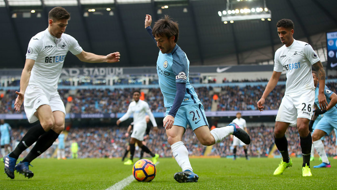 SILKY: David Silva has been majestic again so far