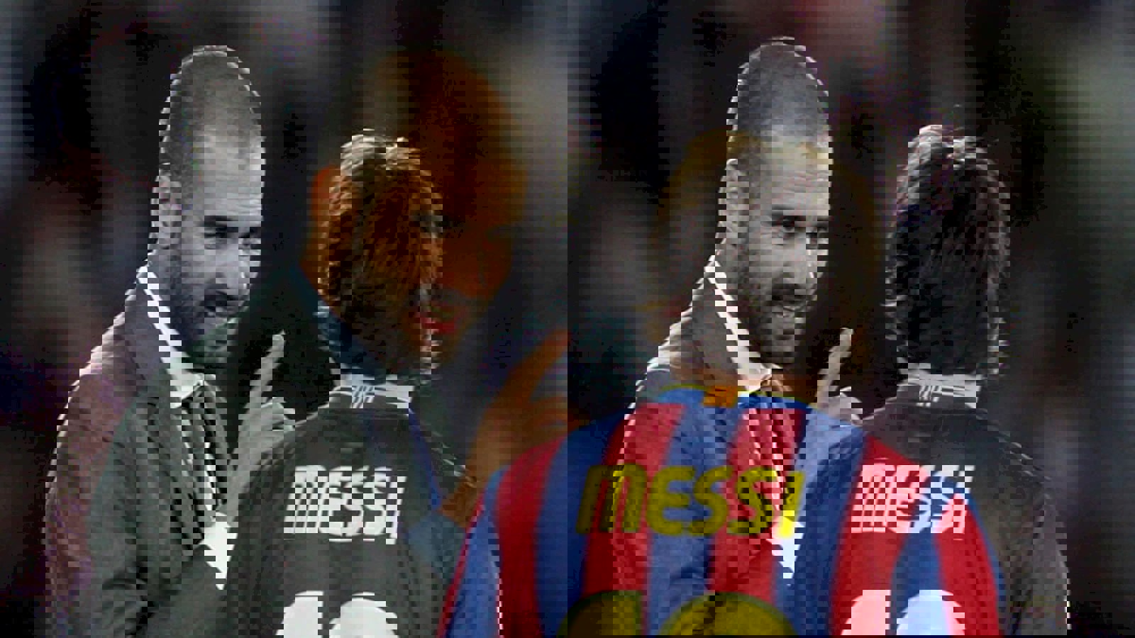 Pep with Lionel Messi