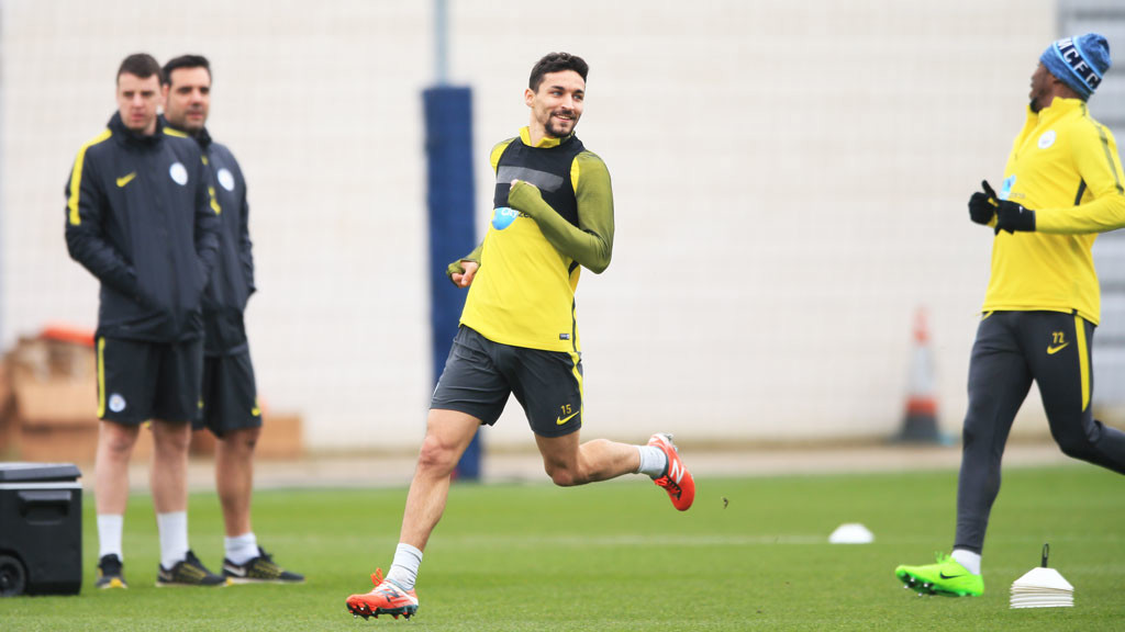 Jesus Navas runs