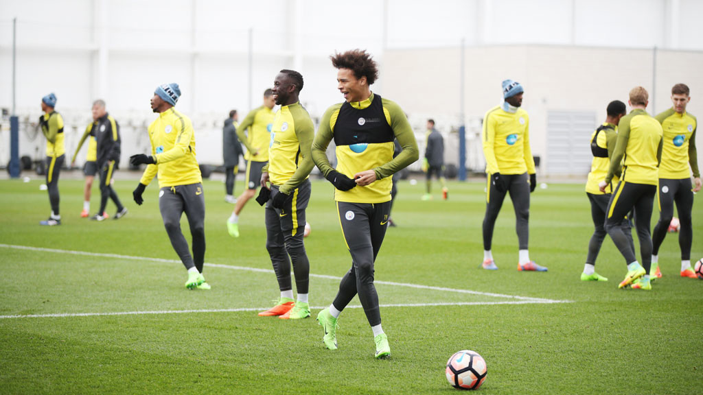 Leroy Sane dribbles