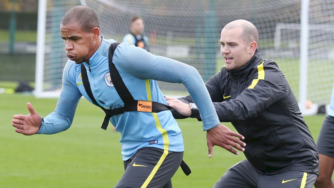 Sessão de treino do City