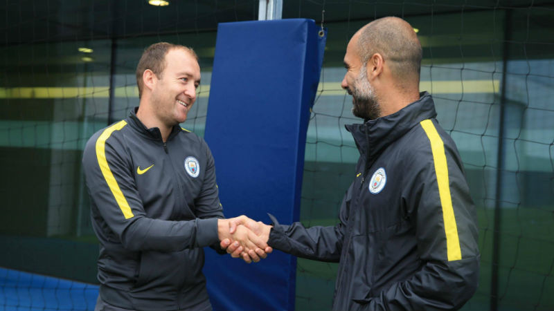 Nick Cushing and Pep Guardiola