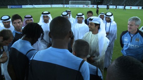 Abu Dhabi: Sheikh Mansour greets team