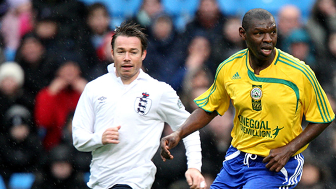 Goater at charity match