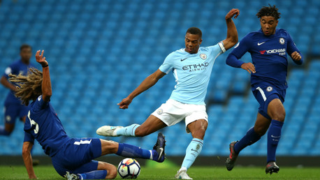 ACTION SHOT: City EDS battle it out at the Etihad Stadium
