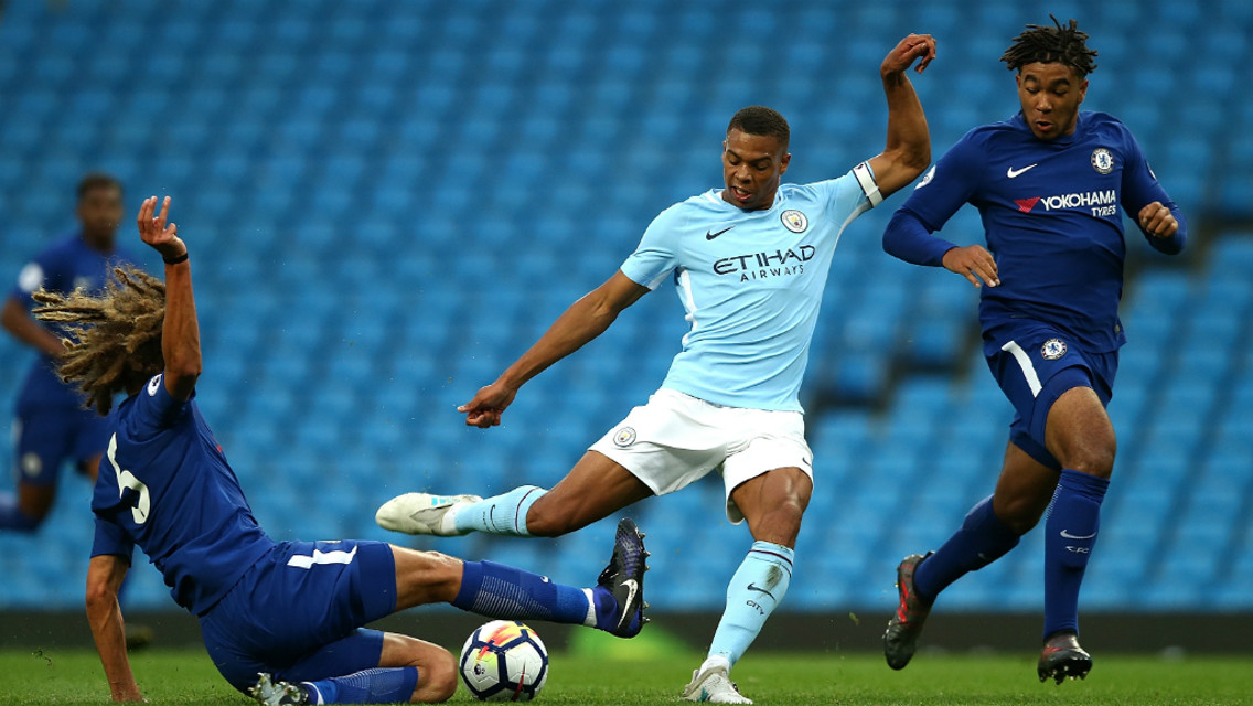 ACTION SHOT: City EDS battle it out at the Etihad Stadium