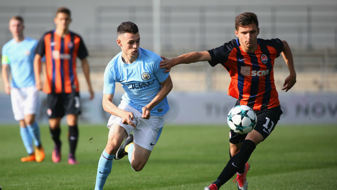 ON TARGET: Phil Foden scored against Shakhtar.