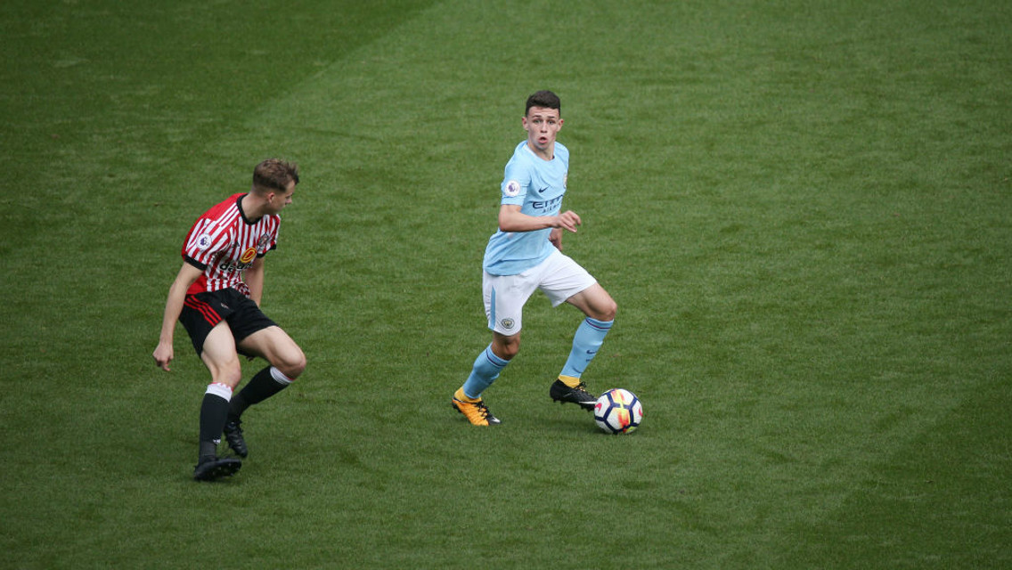 COMPOSED: Phil Foden takes control against Sunderland.