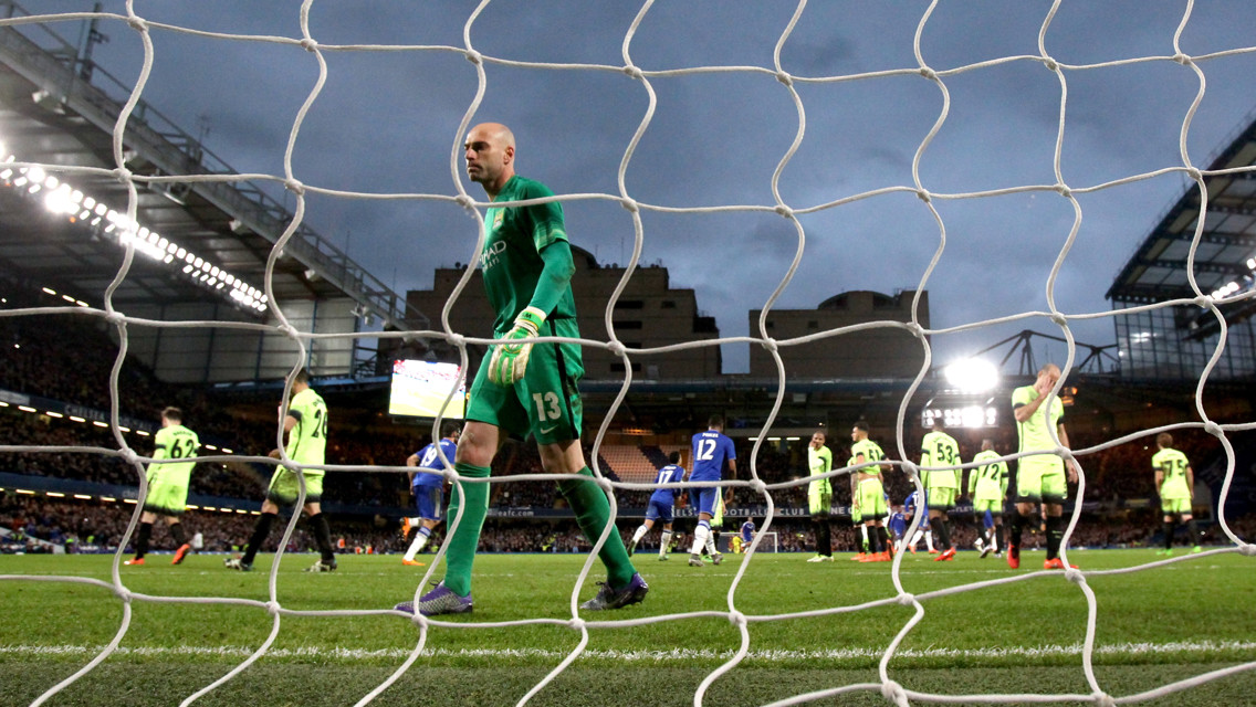 CAUGHT OUT: Will Caballero at Stamford Bridge