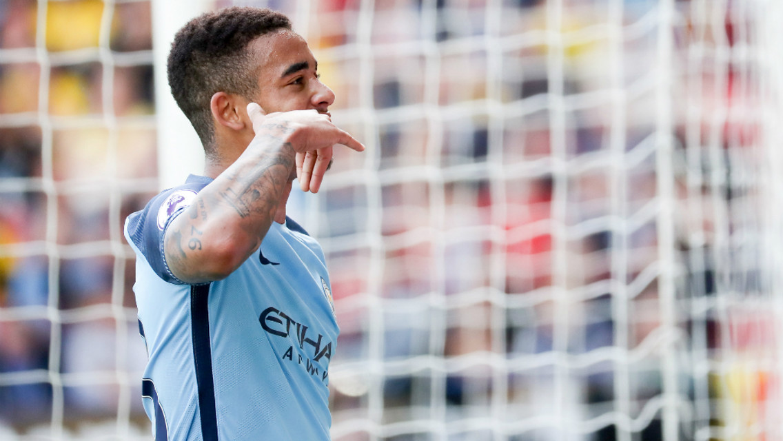 GJ celebra gol contrao Watford