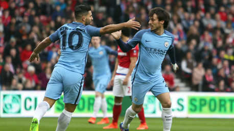 STARS: Silva and Aguero deliver the goods with a goal each.