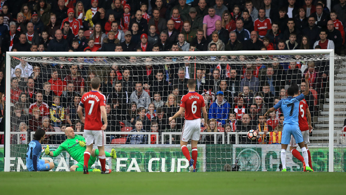 PERFECT START: Silva fires home from close range inside the opening three minutes.