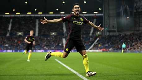 ILKAY - Manchester City's Ilkay Gundogan celebrates scoring his side's third goal