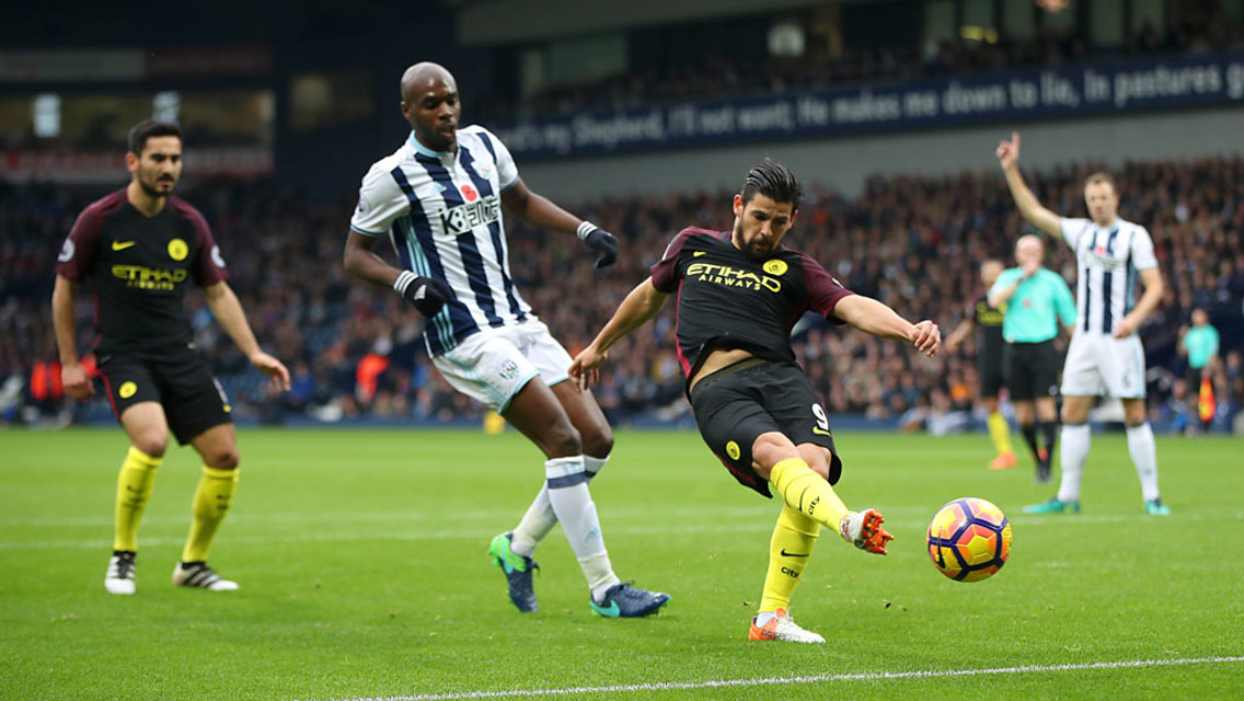 OFFSIDE: Nolito thinks he's grabbed the opener but it's disallowed