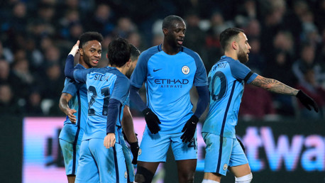 Silva celebrates with Sterling 