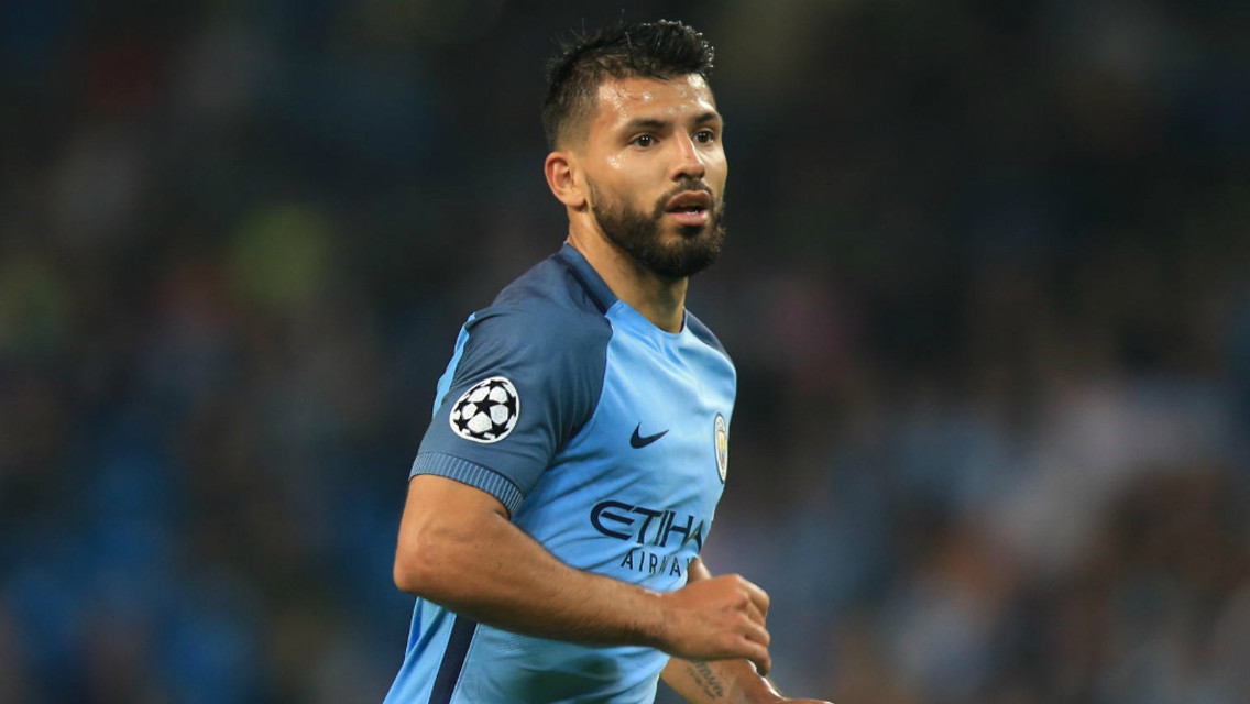 AGUEROOOOO: Kun took just eight minutes to break the deadlock