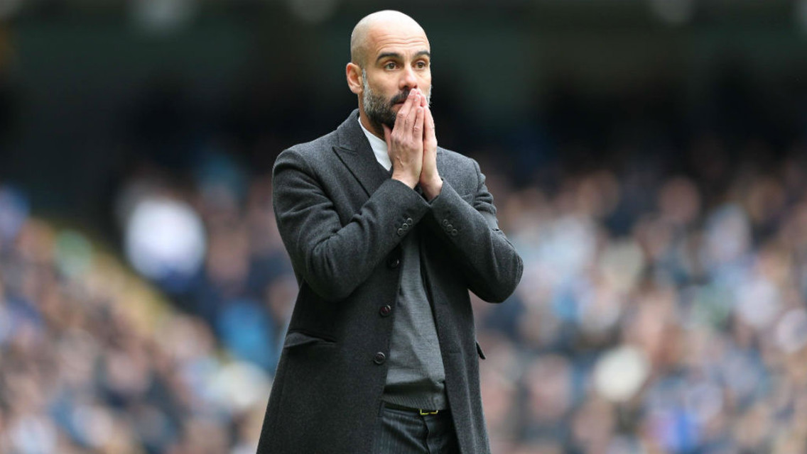 TENSE: Boss Pep Guardiola