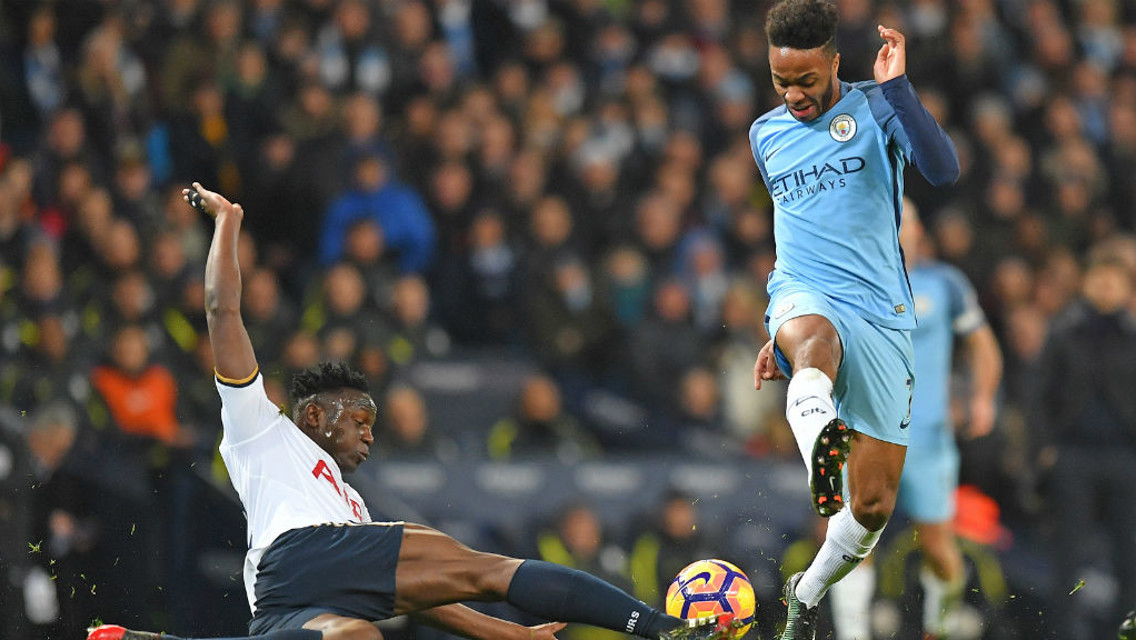 WING ATTACK: Raheem Sterling takes the game to Spurs