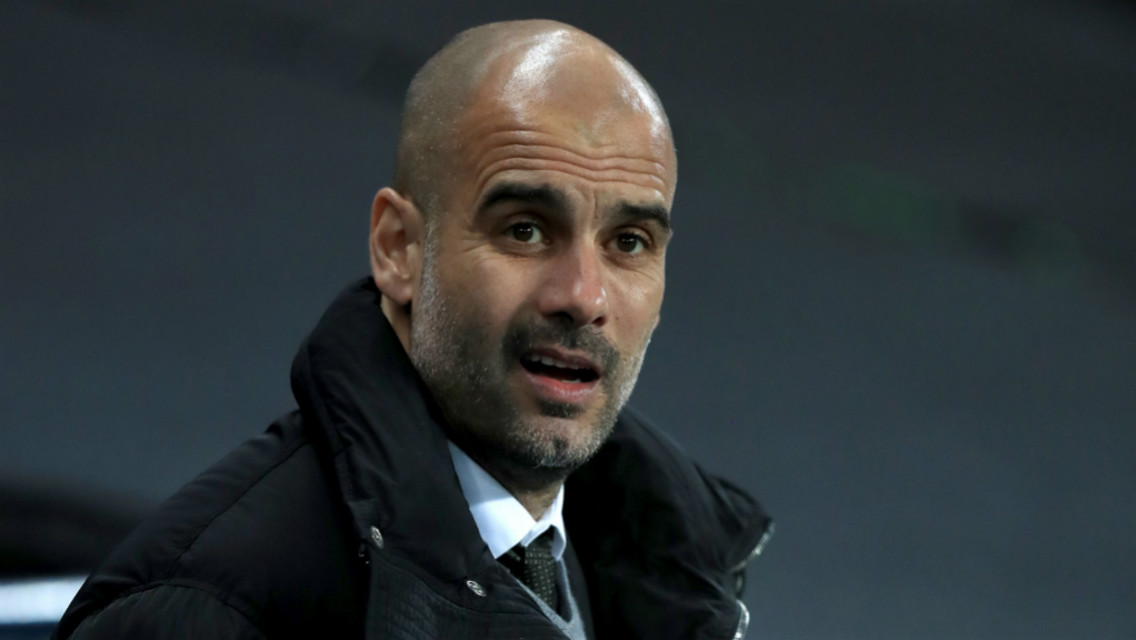THE BOSS: Pep watches on in the first half.