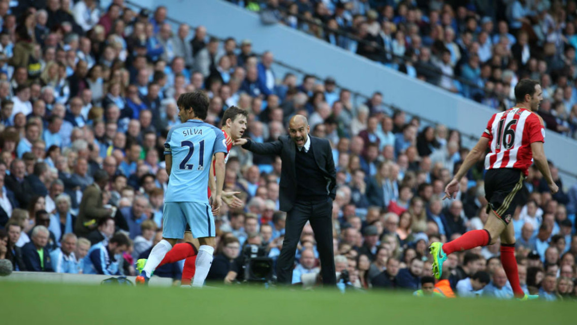 MAKING HIS POINT: Pep Guardiola