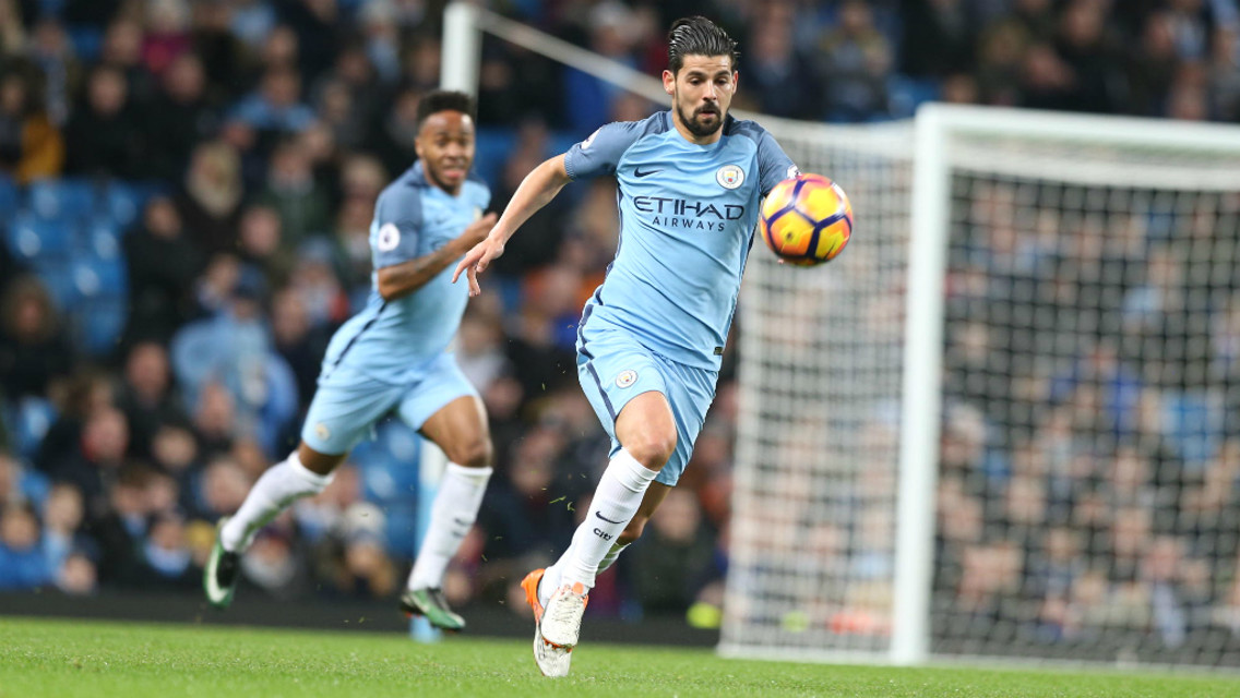 EFFORT: Nolito strides forward
