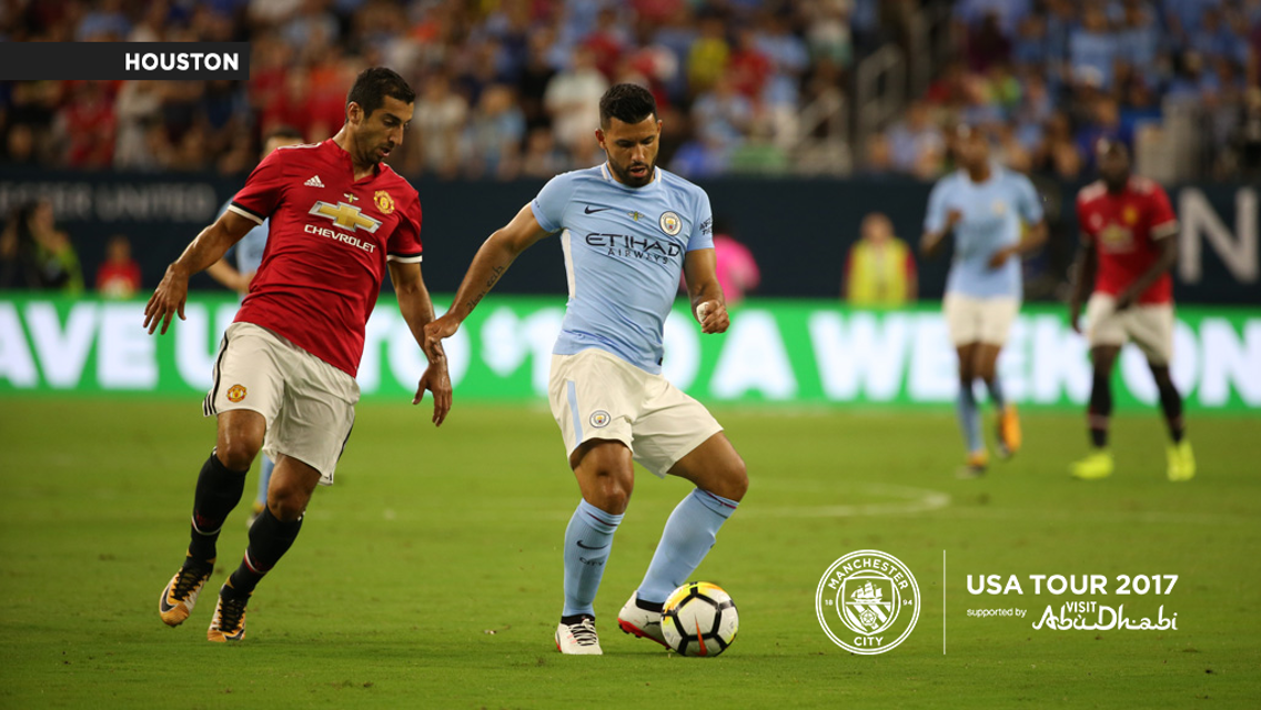 A CITY UNITED: Aguero on the ball