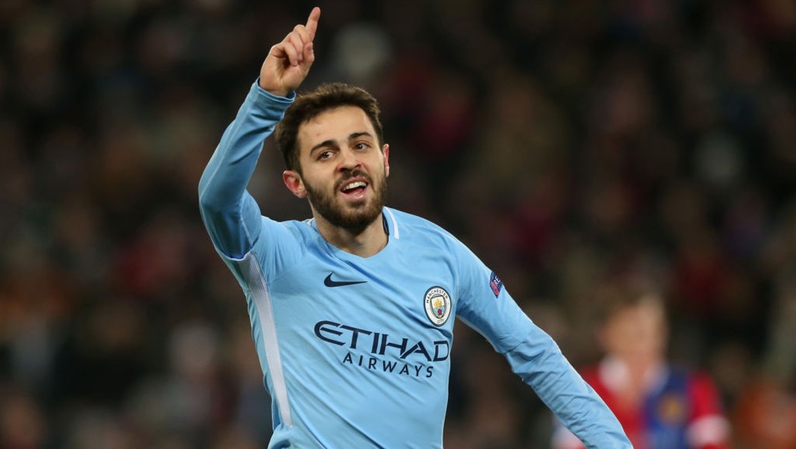 AT THE DOUBLE: Bernardo celebrates adding City's second. 