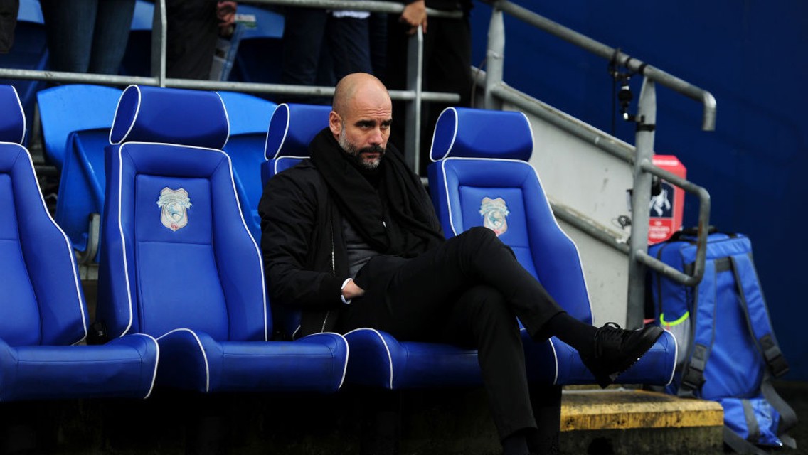 PEP TALK: The City boss wants better protection for players after seeing Leroy Sane go off injured at Cardiff 