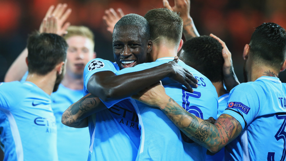 THAT LOOK: When you're 4-0 up away from home in the Champions League!