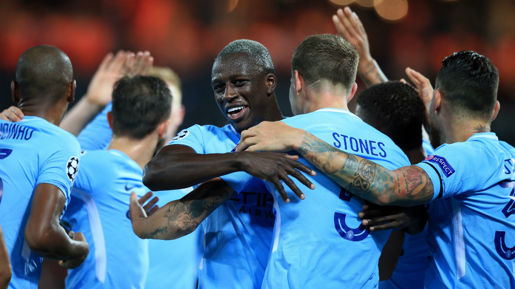 I SEE YOU: Benjamin Mendy spots our camera