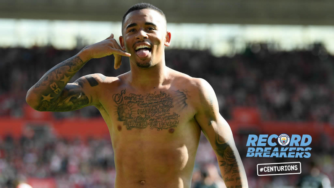 SENTUHAN AKHIR: Gabriel Jesus bawa City meraih 100 poin!
