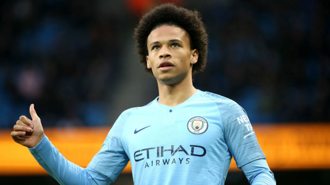​THUMBS UP: Our new 2018/19 home kit gets the seal of approval from Leroy Sane.