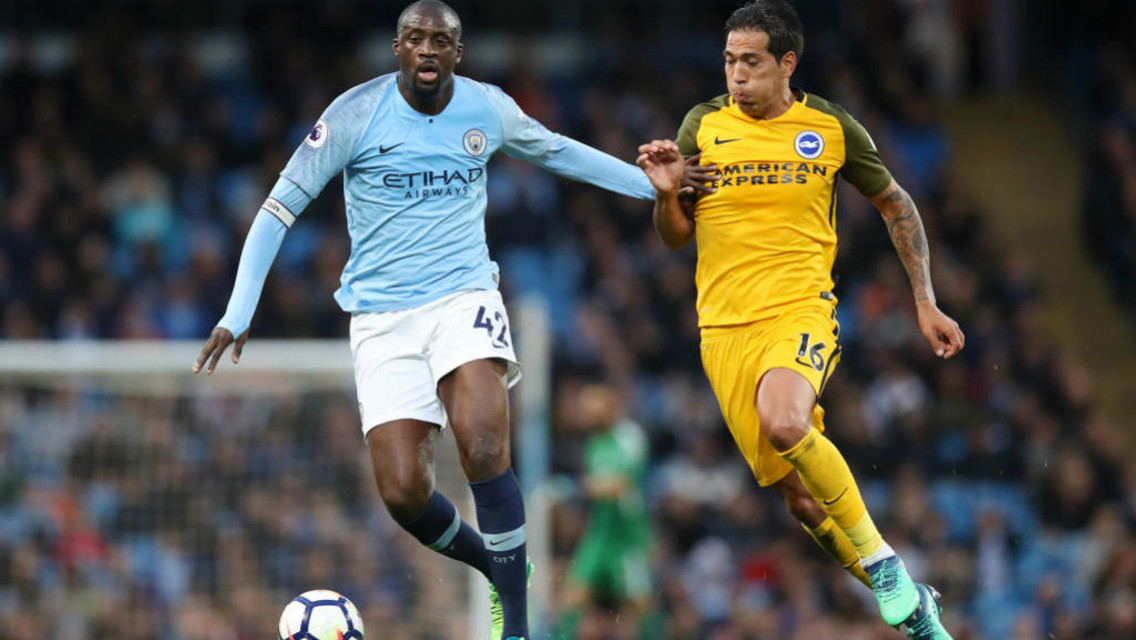 LEGEND: Yaya Toure in action during his final game at the Etihad.