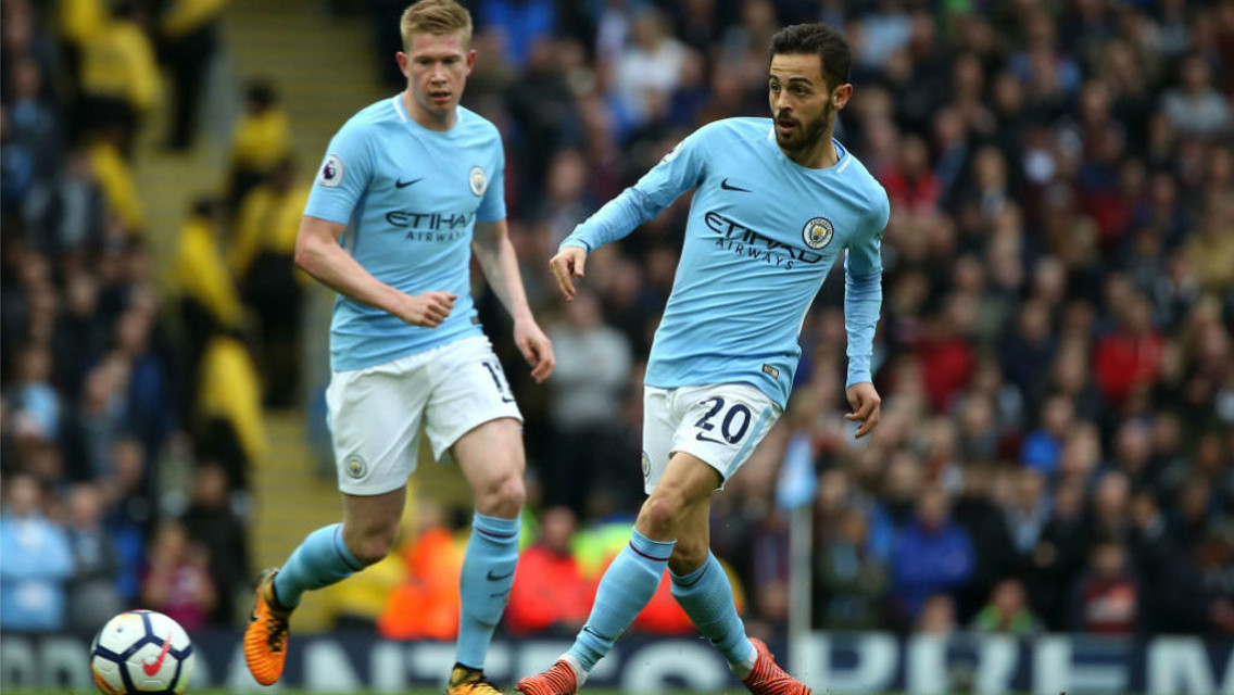 SOLID SILVA: Bernardo Silva looks to open up the Burnley defence