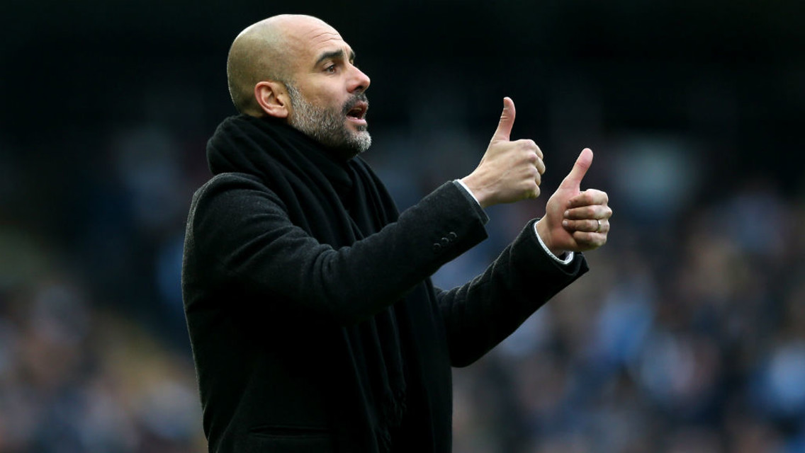 THUMBS UP: Pep Guardiola.