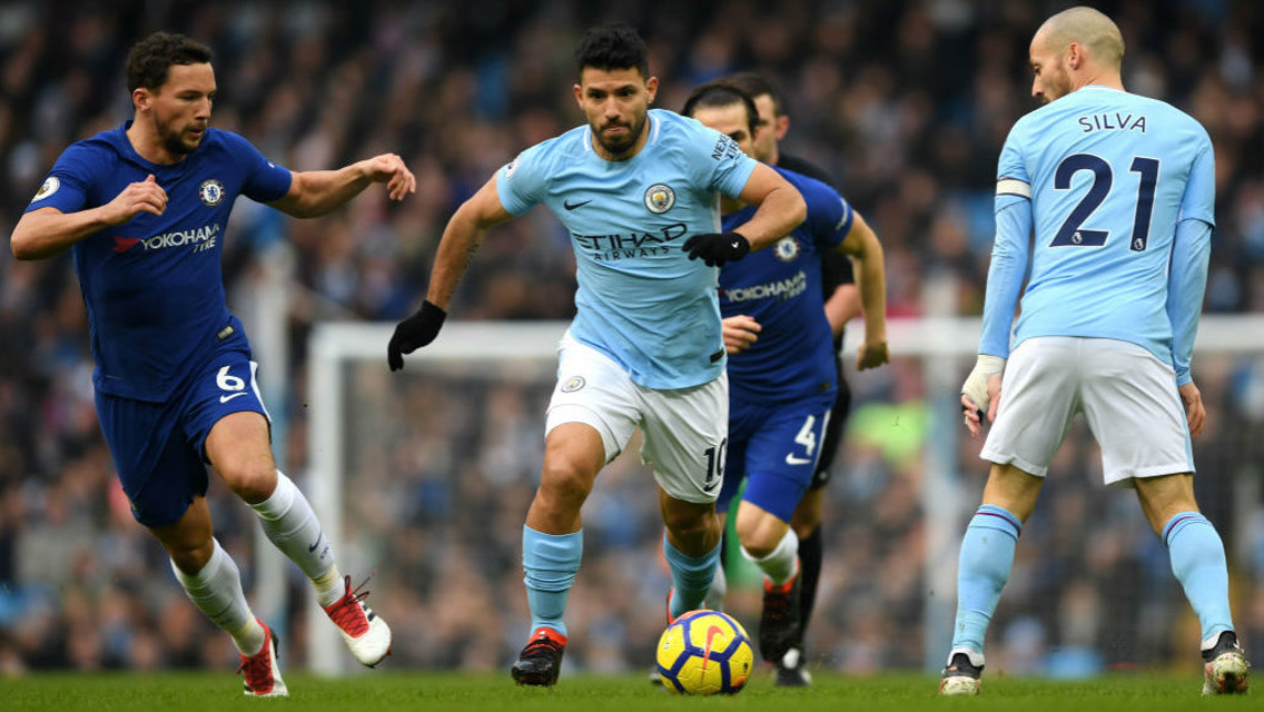 FOCUS: Sergio Aguero in action at the Etihad.